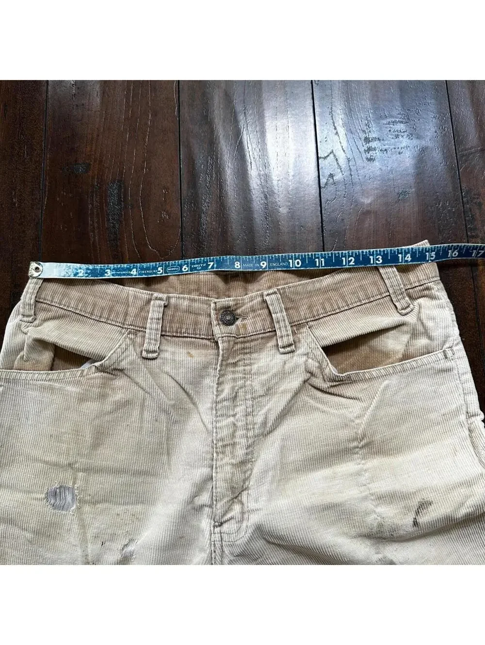 Levis 684 VTG Corduroy Pants Bell Bottom USA 30x27 Boot Cut 1970s 70s Beige
